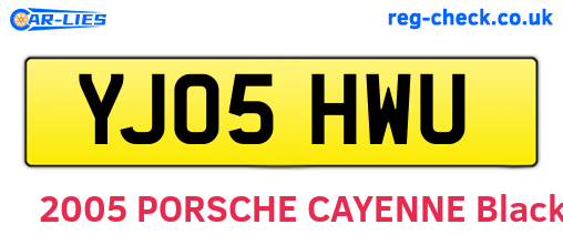 YJ05HWU are the vehicle registration plates.