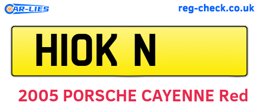 H1OKN are the vehicle registration plates.