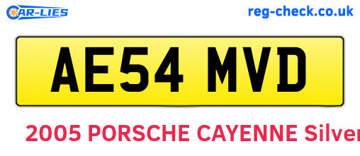 AE54MVD are the vehicle registration plates.
