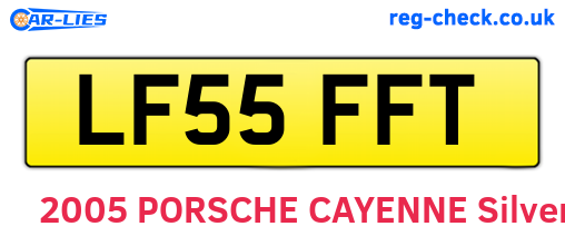LF55FFT are the vehicle registration plates.