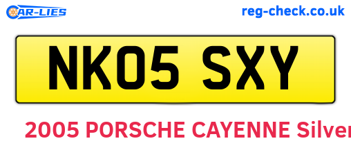 NK05SXY are the vehicle registration plates.