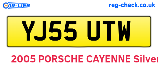 YJ55UTW are the vehicle registration plates.