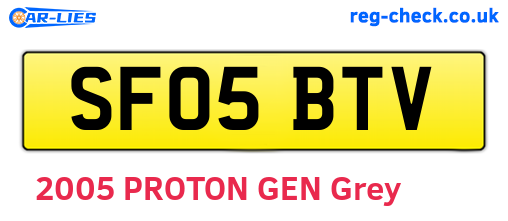 SF05BTV are the vehicle registration plates.