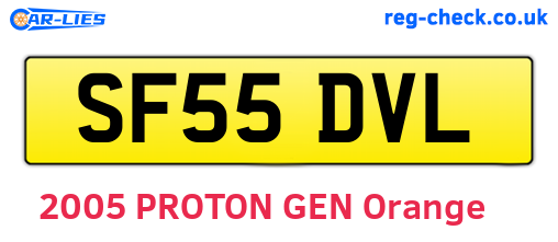 SF55DVL are the vehicle registration plates.