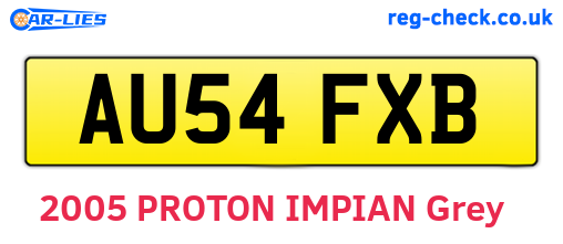 AU54FXB are the vehicle registration plates.