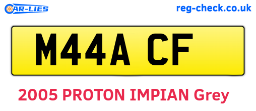 M44ACF are the vehicle registration plates.