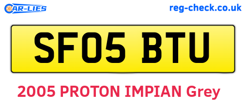SF05BTU are the vehicle registration plates.
