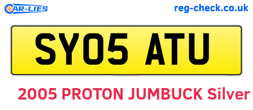 SY05ATU are the vehicle registration plates.