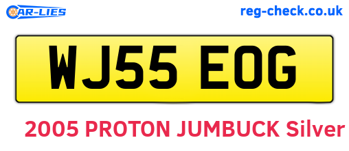 WJ55EOG are the vehicle registration plates.