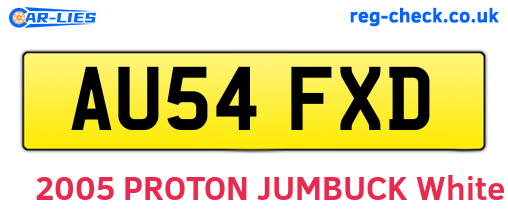AU54FXD are the vehicle registration plates.