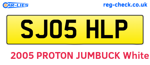 SJ05HLP are the vehicle registration plates.
