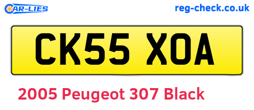 Black 2005 Peugeot 307 (CK55XOA)