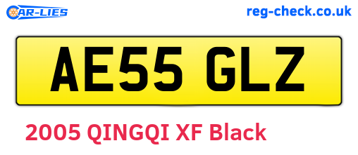 AE55GLZ are the vehicle registration plates.