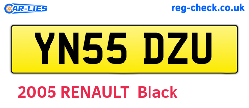YN55DZU are the vehicle registration plates.