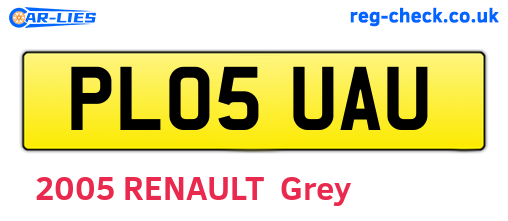 PL05UAU are the vehicle registration plates.