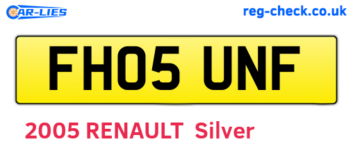 FH05UNF are the vehicle registration plates.