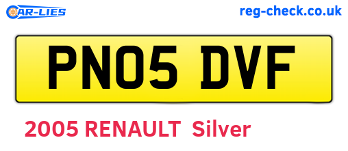 PN05DVF are the vehicle registration plates.