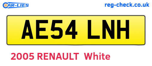 AE54LNH are the vehicle registration plates.