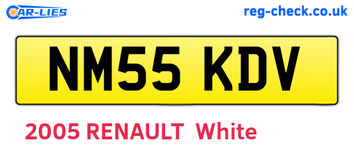 NM55KDV are the vehicle registration plates.