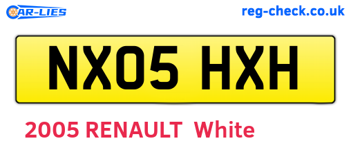 NX05HXH are the vehicle registration plates.