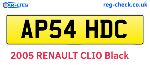 AP54HDC are the vehicle registration plates.