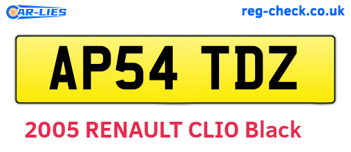 AP54TDZ are the vehicle registration plates.