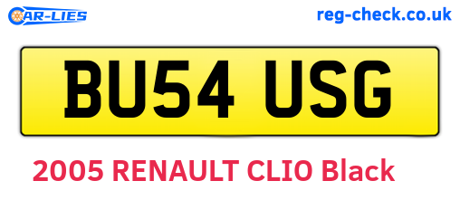 BU54USG are the vehicle registration plates.