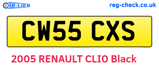 CW55CXS are the vehicle registration plates.