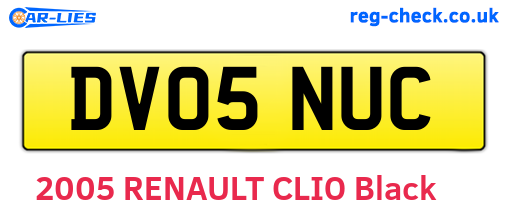 DV05NUC are the vehicle registration plates.