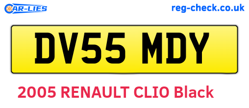 DV55MDY are the vehicle registration plates.