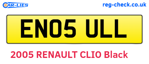 EN05ULL are the vehicle registration plates.