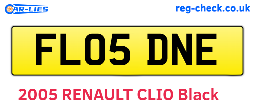 FL05DNE are the vehicle registration plates.