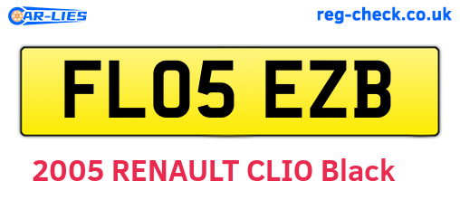 FL05EZB are the vehicle registration plates.