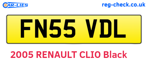 FN55VDL are the vehicle registration plates.