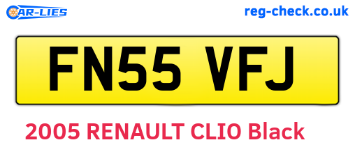 FN55VFJ are the vehicle registration plates.