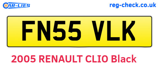 FN55VLK are the vehicle registration plates.