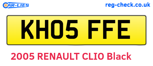 KH05FFE are the vehicle registration plates.