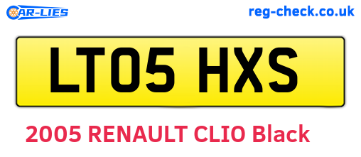 LT05HXS are the vehicle registration plates.