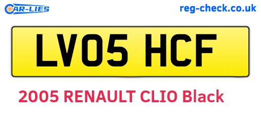 LV05HCF are the vehicle registration plates.
