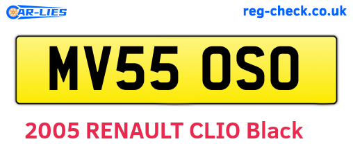 MV55OSO are the vehicle registration plates.