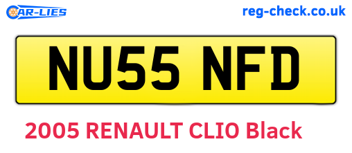 NU55NFD are the vehicle registration plates.