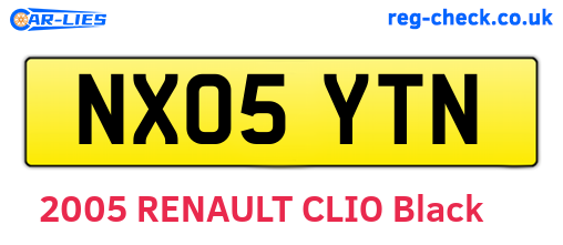 NX05YTN are the vehicle registration plates.