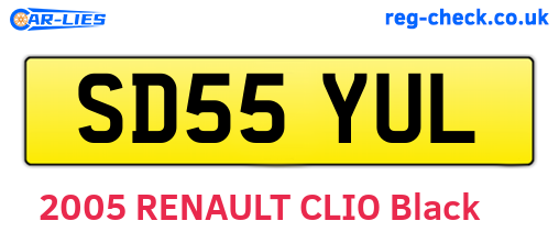 SD55YUL are the vehicle registration plates.