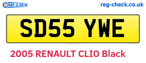 SD55YWE are the vehicle registration plates.