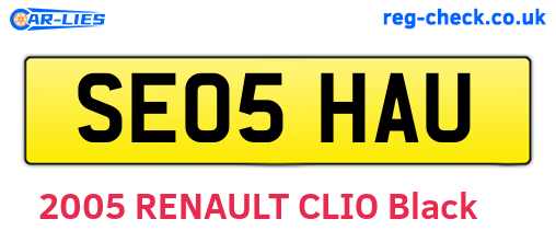 SE05HAU are the vehicle registration plates.