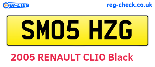 SM05HZG are the vehicle registration plates.