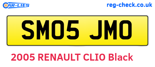 SM05JMO are the vehicle registration plates.