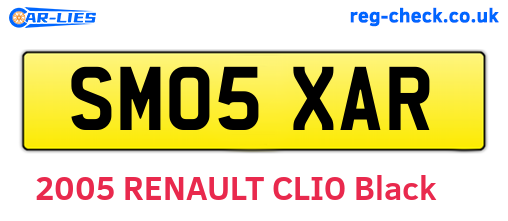 SM05XAR are the vehicle registration plates.