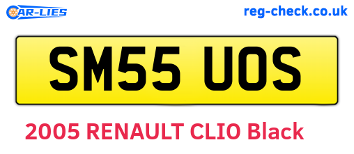 SM55UOS are the vehicle registration plates.