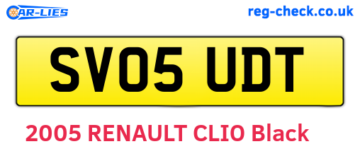 SV05UDT are the vehicle registration plates.